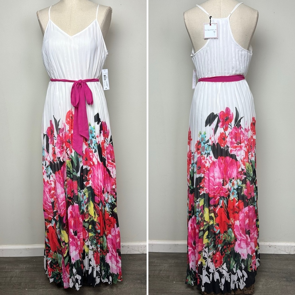 Bisou Bisou Pleated Floral Maxi Dress